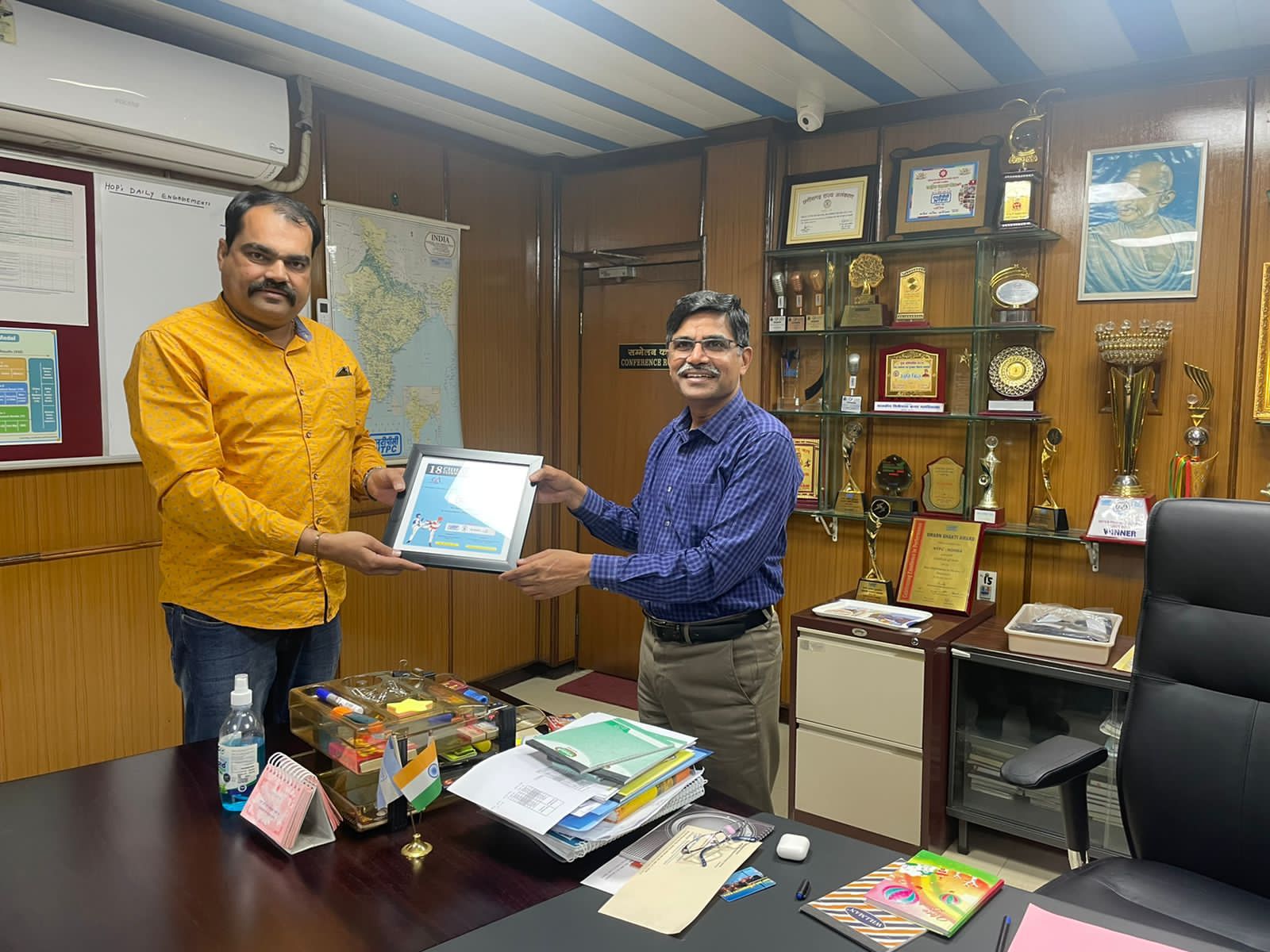 NTPC परियोजना प्रमुख बी रामचन्द्र राव से मिले अनिल..राज्य स्तरीय प्रतियोगिता के लिए किया धन्यवाद ज्ञापित…