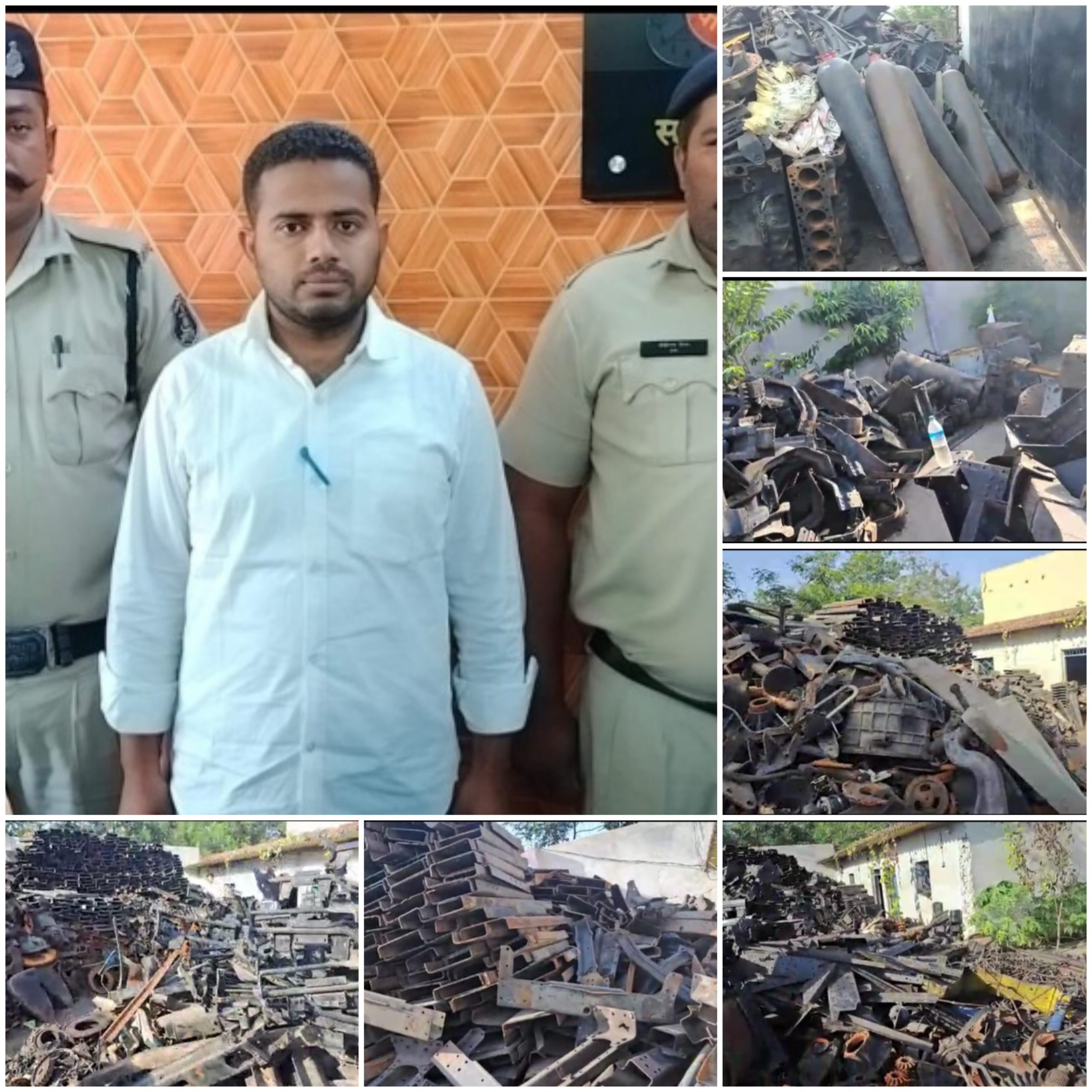 कोरबा पुलिस की बड़ी कार्यवाही यार्ड में मारा छापा 60,0000 लाख का स्क्रैप जप्त, आरोपी नूर आलम गिरफ्तार