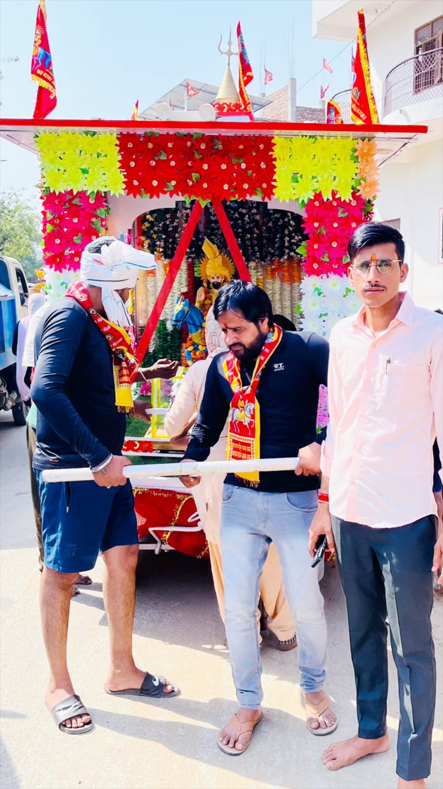 काली खोली धाम से पाबला के लिए अखण्ड़ ज्योत पदयात्रा का हुआ शुभारम्भ