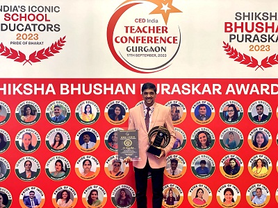 शिक्षा विद डॉक्टर संजय गुप्ता शिक्षा भूषण पुरस्कार से सम्मानित