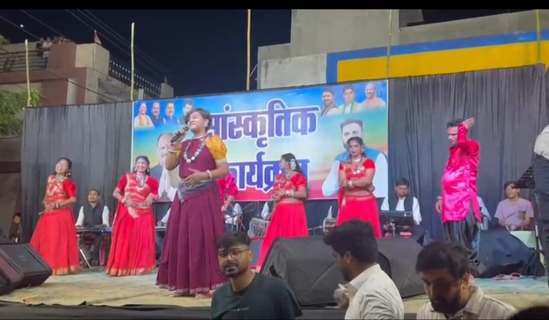 तिल्दा-नेवरा में छत्तीसगढ़ की लाडली आरू साहू ने बांधा समां