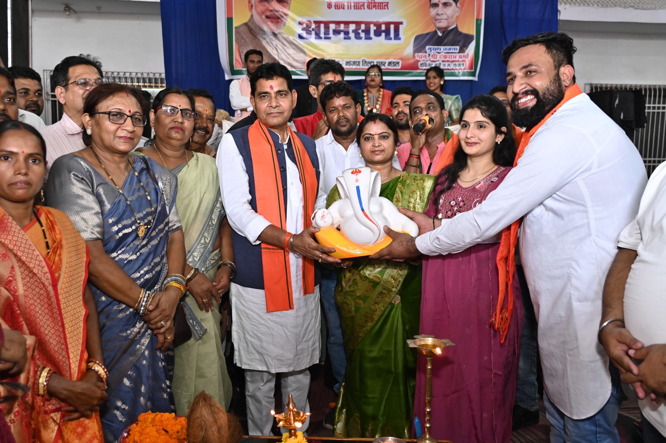 भाजपा तिल्दा शहर मंडल का संकल्प से सिद्धि आमसभा कार्यक्रम हुआ संपन्न+