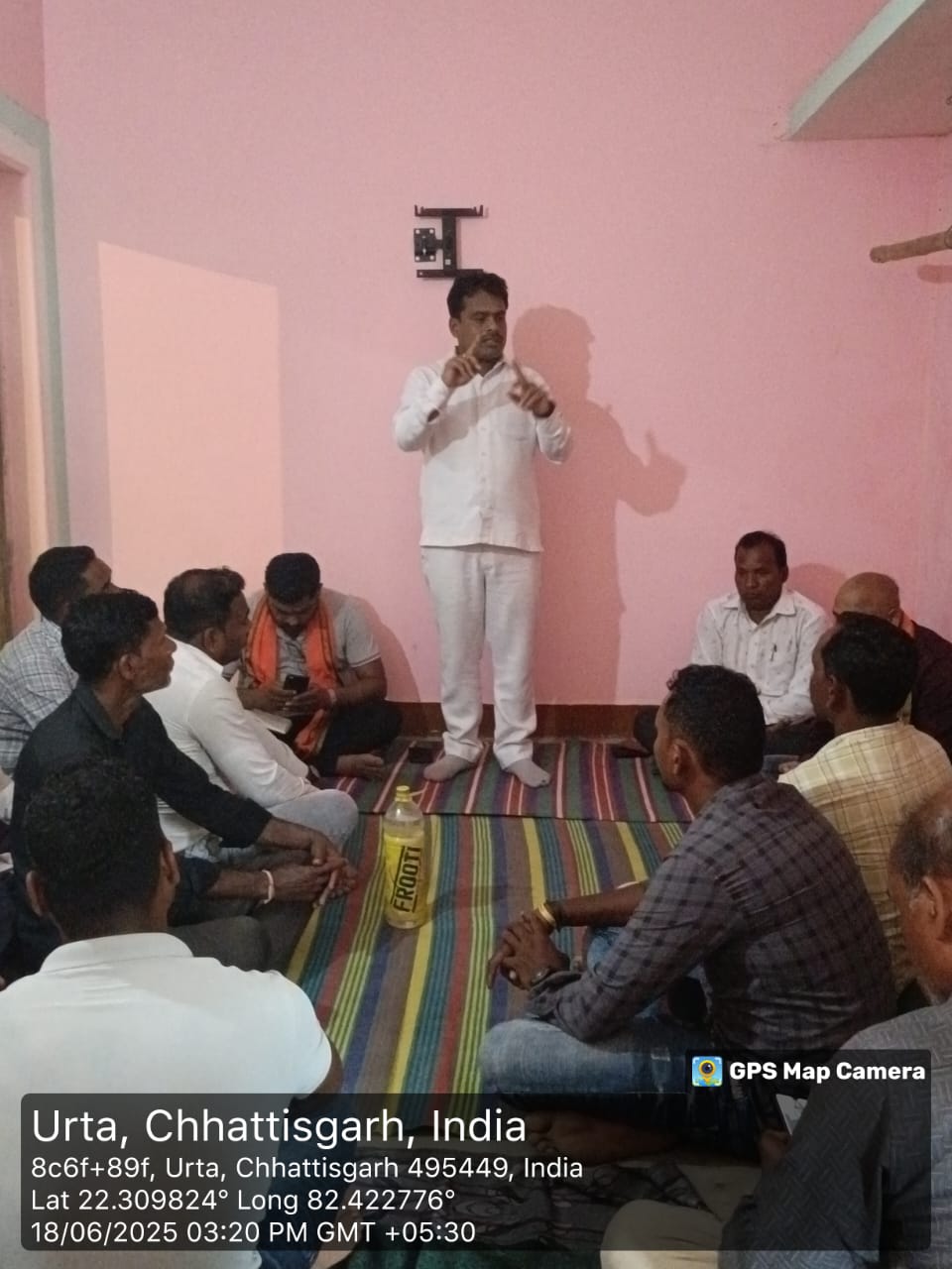 कटघोरा विधानसभा क्षेत्र हरदीबाजार मंडल के शक्तिकेंन्द उड़ता में जन चौपाल संपन्न