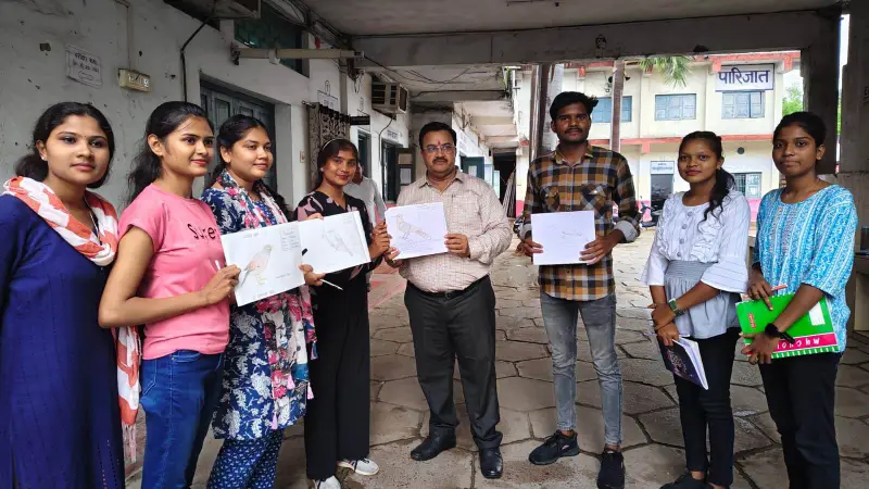 हरेली बर्ड काउंट से छात्रों को मिला पक्षियों के बारे में जानने का अवसर, कमला नेहरू महाविद्यालय के जंतु विज्ञान विभाग की अनोखी पहल