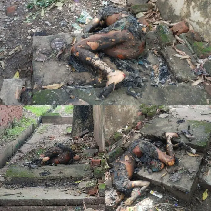 महिला की अर्धनग्न मिली लाश ,हत्या की आशंका मान पुलिस कर रही जांच