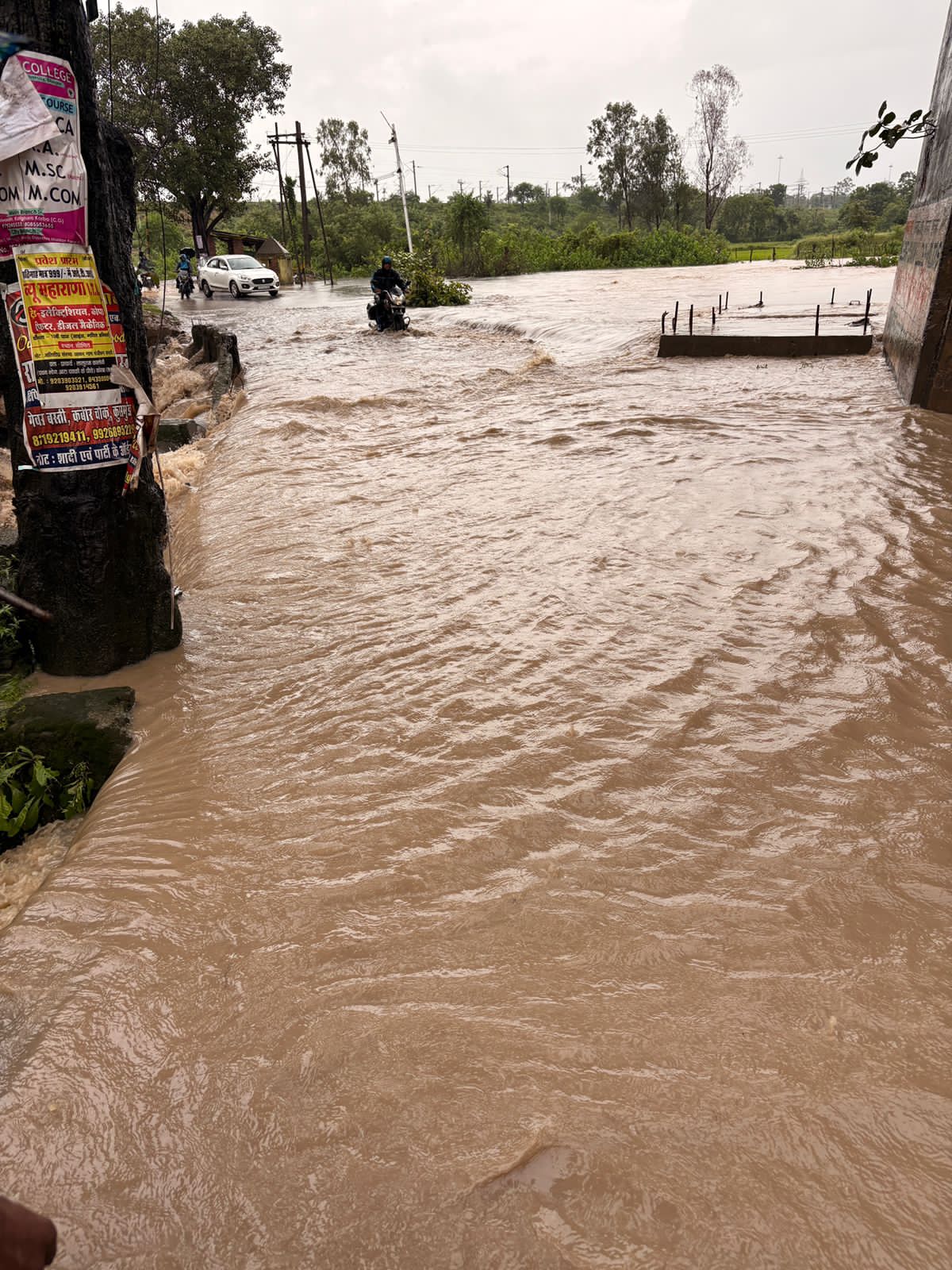 कोरबा ब्रेकिंग : लगातार बारिश से लक्ष्मण नाला उफान पर,इमलीछापर-कुसमुंडा बायपास मार्ग बाधित