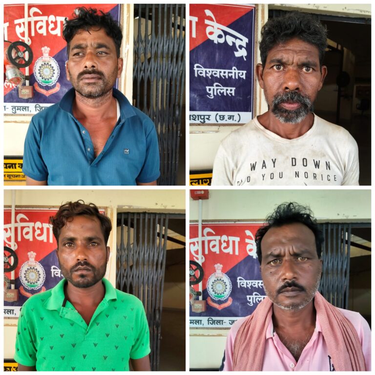 अलग अलग मामलों में जशपुर पुलिस ने फिर छुड़ाया 19 नग गौ वंशों को तस्करों के चंगुल से, चार आरोपी गिरफ्तार