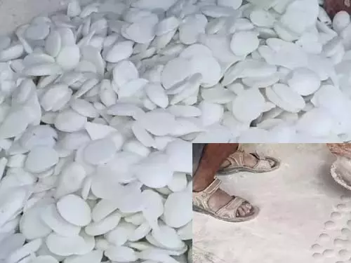 बताशा फैक्ट्री में भारी गंदगी, लोगों की सेहत से खिलवाड़