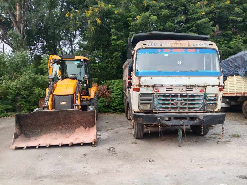 खनिजों का अवैध खनन व परिवहन करते 08 वाहन जब्त