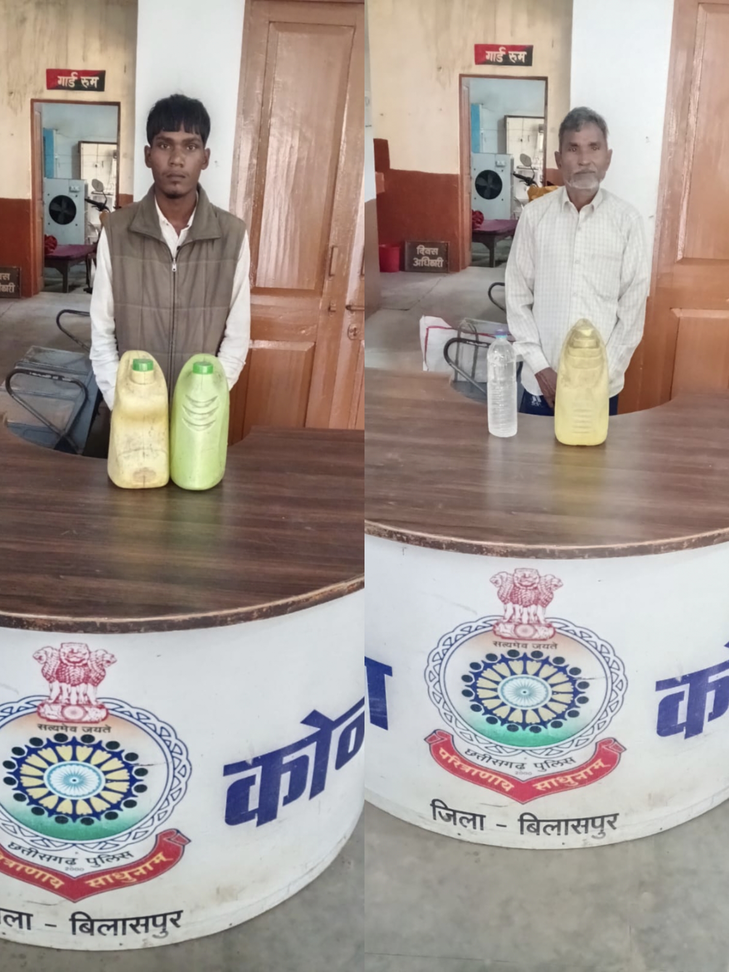 थाना कोनी का अवैध शराब के ऊपर पुलिस का प्रहार,आरोपियों से 13 लीटर कच्ची महुआ शराब के साथ नगदी जप्त