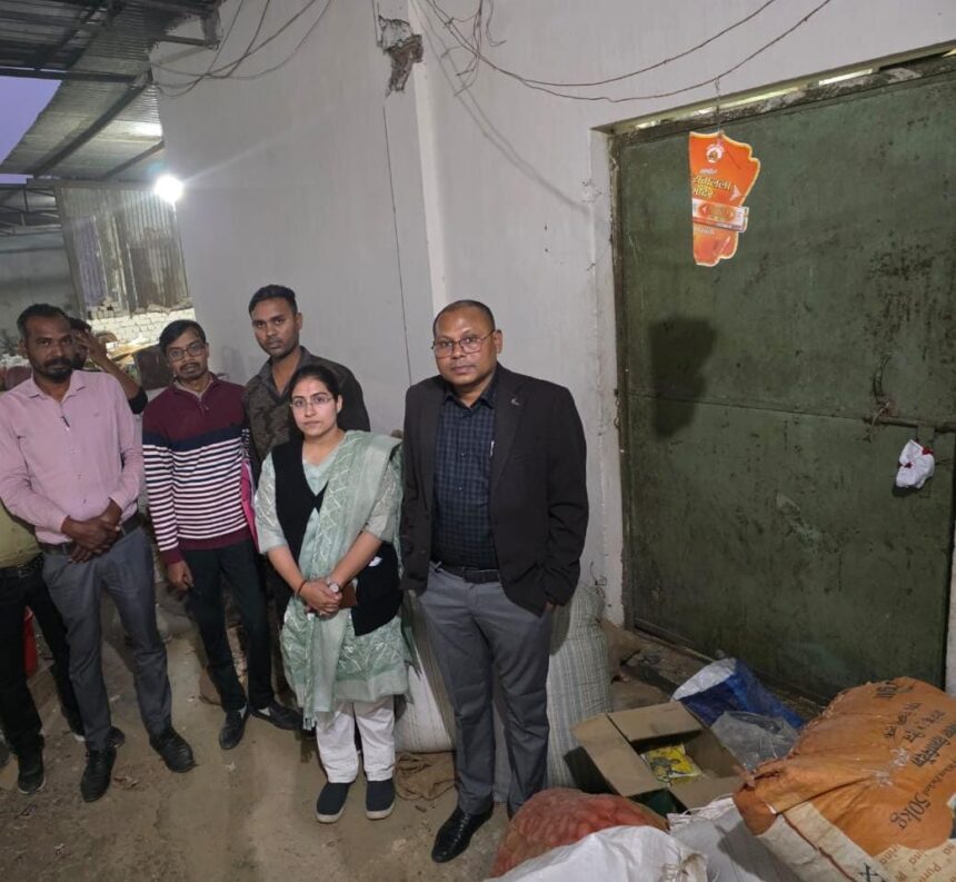 KORBA:दुकान-गोदाम में छापा,1500 कट्टी धान जप्त,की गई सीलबन्दी